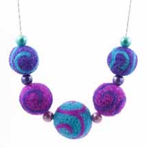 Felted Works of Necklace Art, by Artfelt Creations, Susan Kenna, Beverly MA