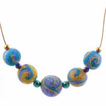 Felted Works of Necklace Art, by Artfelt Creations, Susan Kenna, Beverly MA