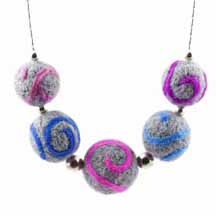 Felted Works of Necklace Art, by Artfelt Creations, Susan Kenna, Beverly MA