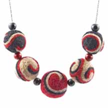 Felted Works of Necklace Art, by Artfelt Creations, Susan Kenna, Beverly MA